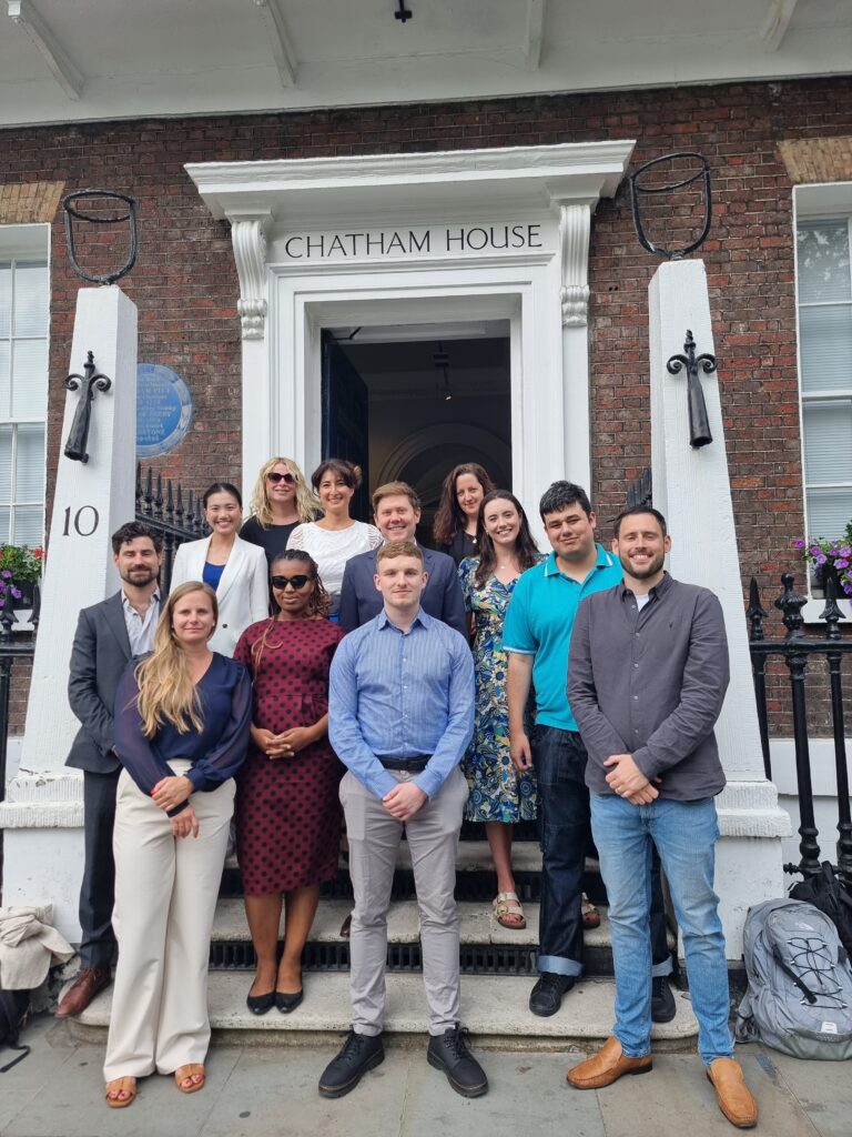 Arc team photo in front of Chatham House